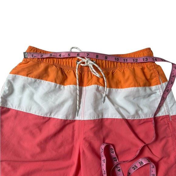Nautica Men's Swim Trunks - Orange, White, and Pink - Picture 4 of 6